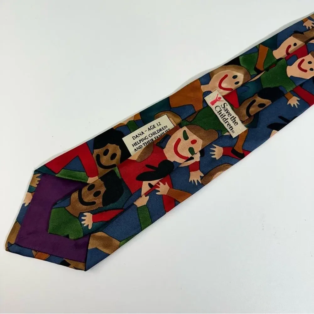 Save The Children‎ Dana Age 12 Helping Children And Their Families Tie Mens OS